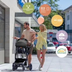 Bergsteiger Lugo Kinderwagen, Farbe: Black / Gestell: Black, Kombikinderwagen Komplettset Inkl. Zubehör - Babyschale, Buggy-Aufsatz, Sonnenschutz & Wetterfußsack | Isofix Station Erhältlich -lionelo || HAUCK || Kinderkraft Verkäufe 72e4ffa48a7411bfa1b3fe726c627ebe