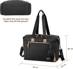 Wickeltasche - Dikaslon Große Windeltaschen Für Mama Und Papa - Stilvolle Reisetasche Mit Schnullerhalter Und Wickelauflage (Schwarz) -lionelo || HAUCK || Kinderkraft Verkäufe 757616319e81331cad2224271ccd0fe2