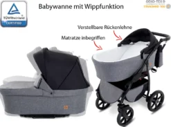 GaGaDumi Boston 3 In 1 Kombikinderwagen Kinderwagen Babyschale Buggy Autositz Carlo Komplettset, Hergestellt In Der EU (B5-Schwarz) -lionelo || HAUCK || Kinderkraft Verkäufe 769629c329eeb4b6cb57447d8205c11c