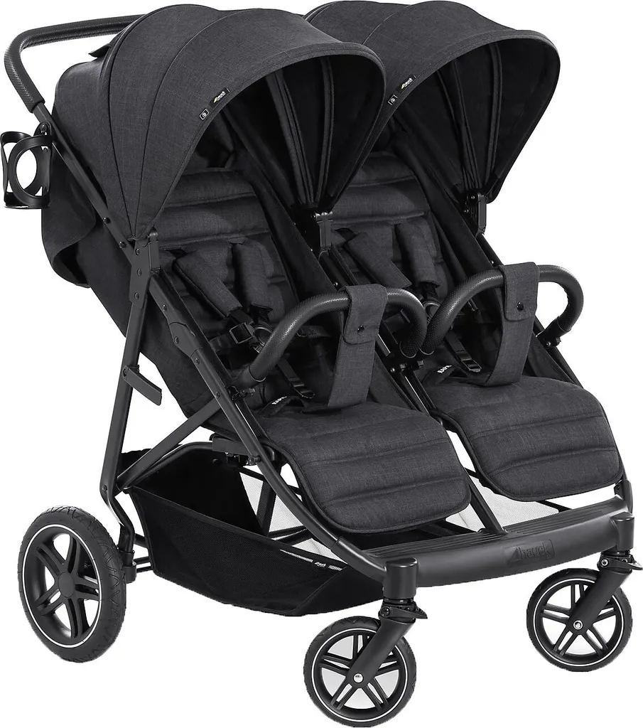 Hauck Uptown Duo Zwillingsbuggy - Farbe: Melange Black 1 Hauck Uptown Duo Zwillingsbuggy - Farbe: Melange Black