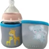 2x Baby Flaschenschutz (klein) - Babyflaschen Schutzhülle - Protection - Motiv: Giraffe & Koala - Baby Flaschenhülle - HECKBO