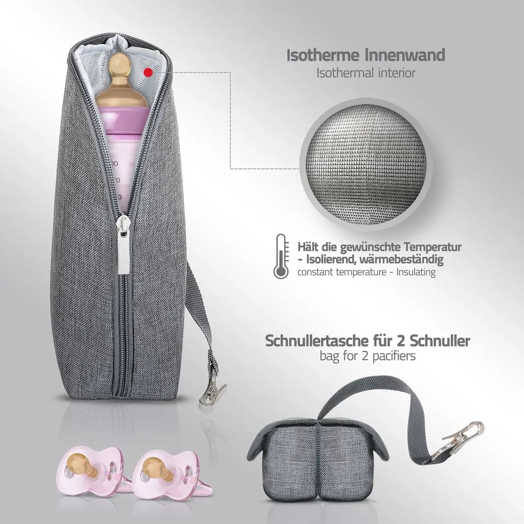 LCP Kids RIO Wickeltasche 5 Teilig Grau 5 LCP Kids RIO Wickeltasche 5 Teilig Grau - Image 5