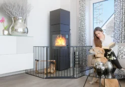 IMPAG® Kaminschutzgitter SafeOne® 350 Cm | 5 Tlg. [Lava-Anthrazit]