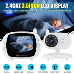 KIMBOSMART 3,5-Zoll-Babyphone 2,4 GHz Video LCD Digitalkamera Nachtsicht-Temperaturüberwachungsmonitore - EU-Stecker 13 KIMBOSMART 3,5-Zoll-Babyphone 2,4 GHz Video LCD Digitalkamera Nachtsicht-Temperaturüberwachungsmonitore - EU-Stecker -lionelo || HAUCK || Kinderkraft Verkäufe 7bf37f9397079f3dfb7cc1d0e6651611