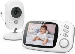 BOIFUN Babyphone Mit Kamera 3,2 Zoll Baby Monitor Mit Talkback Und Temperaturüberwachung Nachtsichtkamera Wiegenlied Fütterung Alarm VOX Lange Akkulaufzeit