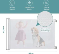 COSTWAY 142cm Ausziehbares Türschutzgitter Treppenschutzgitter Absperrgitter Für Babys Und Haustiere, Inkl. Montagezubehör 11 COSTWAY 142cm Ausziehbares Türschutzgitter Treppenschutzgitter Absperrgitter Für Babys Und Haustiere, Inkl. Montagezubehör -lionelo || HAUCK || Kinderkraft Verkäufe 8043d3ab70c1eec96eb799165c3032ef
