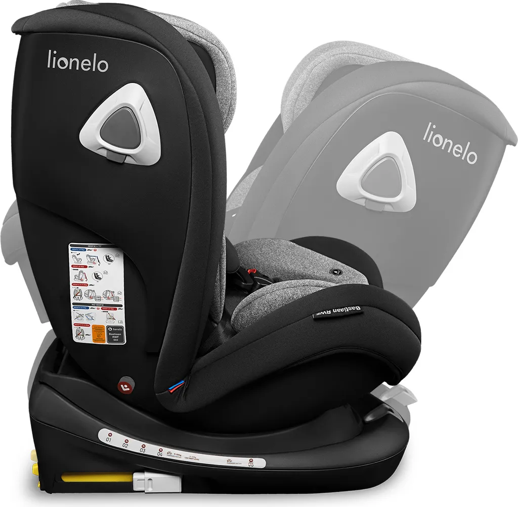 Lionelo Bastiaan RWF Kindersitz 0-36 Kg ISOFIX 360° Autositze Kinderautositze Schwarz 7 Lionelo Bastiaan RWF Kindersitz 0-36 Kg ISOFIX 360° Autositze Kinderautositze Schwarz - Image 7