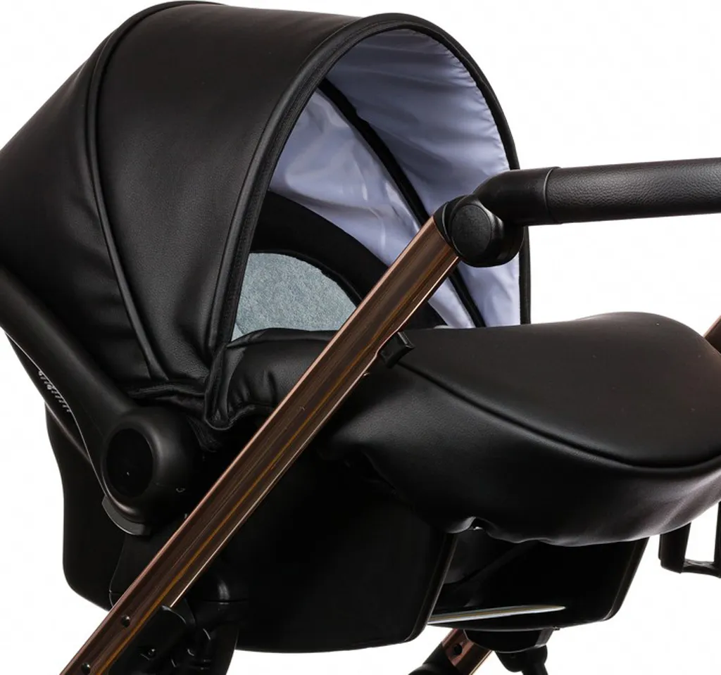 FX Kombi Kinderwagen 3 In 1 - Komplettset - Mit Gelreifen - "BLACK MAGIC" - Schwarz 11 FX Kombi Kinderwagen 3 In 1 - Komplettset - Mit Gelreifen - "BLACK MAGIC" - Schwarz – Bild 11