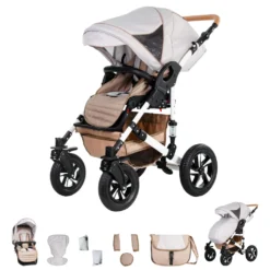 Friedrich Hugo Hamburg | 3 In 1 Kombi Kinderwagen Set | Hartgummireifen | Farbe: Cream & Beige -lionelo || HAUCK || Kinderkraft Verkäufe 8701ca9615990640a5264c5764e18d59