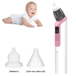 Elektrischer Baby-Nasensauger, Nasensauger Für Baby-Gesundheits-Kit Mit Wiederaufladbarem USB-Nasenreiniger Für Verstopfte Nase(Rosa)