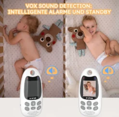 BOIFUN Babyphone Mit Kamera, 2" Babyfon Mit Digital LCD Bildschirm Wireless, Video Überwachung Mit VOX, Nachtsicht Baby, Wecker, Temperaturüberwachung, Gegensprechfunktion, Wiederaufladbar -lionelo || HAUCK || Kinderkraft Verkäufe 8ac747ffc0e1d0a34430d65d5279094d