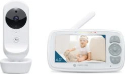Motorola Nursery Babyphone - Mit Kamera - VM34 - 4.3-Zoll Farbdisplay - Infrarot-Nachtsicht - Wiegenlieder