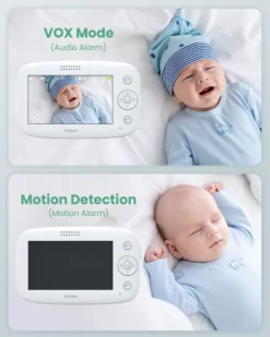 Yoton Video Babyphone 1080P, Babymonitore Mit 360° PTZ Kamera, 4.3" FHD Bildschirm, Nachtsicht, Drahtlose Übertragung, Schlaflieder Für Das Baby -lionelo || HAUCK || Kinderkraft Verkäufe 8d7445eb39ff49488847baee8178ccff