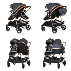 Chipolino Geschwisterkinderwagen Duo Smart Klappbar Umbaubar Verstellbar Fußsack Dunkelgrau -lionelo || HAUCK || Kinderkraft Verkäufe 900c638242adcf038016a35db658f51f
