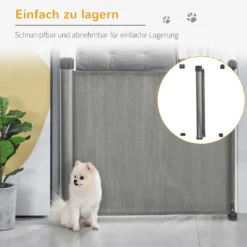 PawHut 140cm Treppenschutzgitter Ausziehbar Türschutzgitter Roll Einhand-bedienung Türgitter Treppenschutz Absperrgitter Für Hund Türschutz Grau -lionelo || HAUCK || Kinderkraft Verkäufe 906250195e216938d8da2e8a3b9acdea