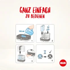 NUK Dampf-Sterilisator Vario Express + FC Plus Babyflasche -lionelo || HAUCK || Kinderkraft Verkäufe 90b1f83090f7e501242d18e9144643a8
