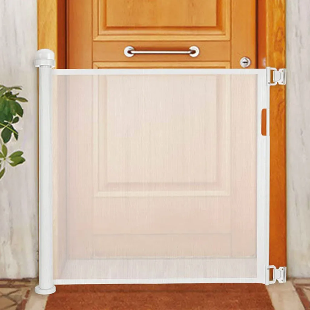 SOSmart SO SMART Treppenschutzgitter Rollo Ausziehbar Weiß - 0-150 Cm - Türschutzgitter Absperrgitter Für Hund Und Katze - Hundegitter Katzengitter Schutzgitter Treppe Für Wohnung Und Outdoor 8 SOSmart SO SMART Treppenschutzgitter Rollo Ausziehbar Weiß - 0-150 Cm - Türschutzgitter Absperrgitter Für Hund Und Katze - Hundegitter Katzengitter Schutzgitter Treppe Für Wohnung Und Outdoor – Bild 8