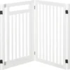 PawHut Schutzgitter Für Tiere 4 Stücke Freistehende Sicherheitsgitter Faltbar Hund Mit 2 Stützfüße Für Tier & Treppe Weiß 81 Cm