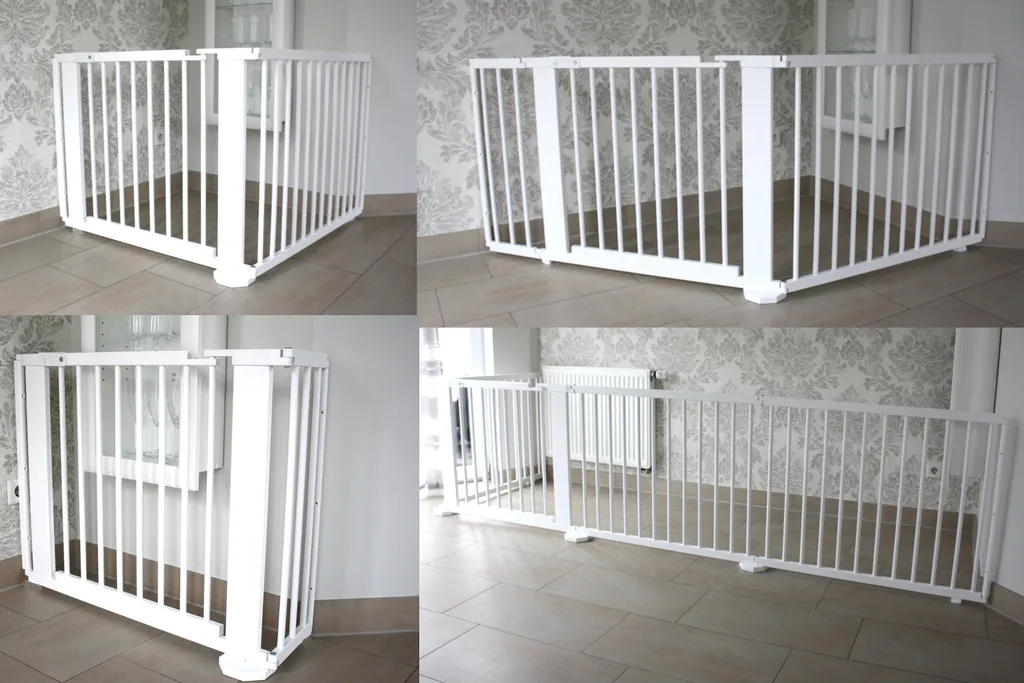 Absperrgitter Türschutzgitter Treppenschutzgitter Massiv Weiss 368cm 5 Absperrgitter Türschutzgitter Treppenschutzgitter Massiv Weiss 368cm - Image 5