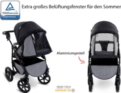 GaGaDumi Boston 3 In 1 Kombikinderwagen Kinderwagen Babyschale Buggy Autositz Carlo Komplettset, Hergestellt In Der EU (B5-Schwarz) -lionelo || HAUCK || Kinderkraft Verkäufe 9b5545be925c2fad1bd0fc315589499d