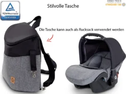 GaGaDumi Boston 3 In 1 Kombikinderwagen Kinderwagen Babyschale Buggy Autositz Carlo Komplettset, Hergestellt In Der EU (B5-Schwarz) -lionelo || HAUCK || Kinderkraft Verkäufe 9e316faf7a4e1f6cce489a27f22d3d8d