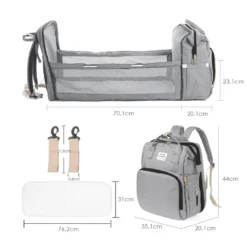 Baby Wickelrucksack, Große Kapazität, Wasserdichte Multifunktions-Wickeltaschen, Reisetasche, Grau -lionelo || HAUCK || Kinderkraft Verkäufe 9e96f835223171f720aed133fbcb50d7