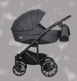 SIGMA Kombi Kinderwagen 3 In 1 - Komplettset - Mit Schlauchlosen Rädern Der Neuesten Generation - "ANTHRACITE"
