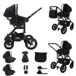 Bebebi Rom | 3 In 1 Kombi Kinderwagen Set | Hartgummireifen | Farbe: Black -lionelo || HAUCK || Kinderkraft Verkäufe a46803031e54457ed420171f54d2e73f