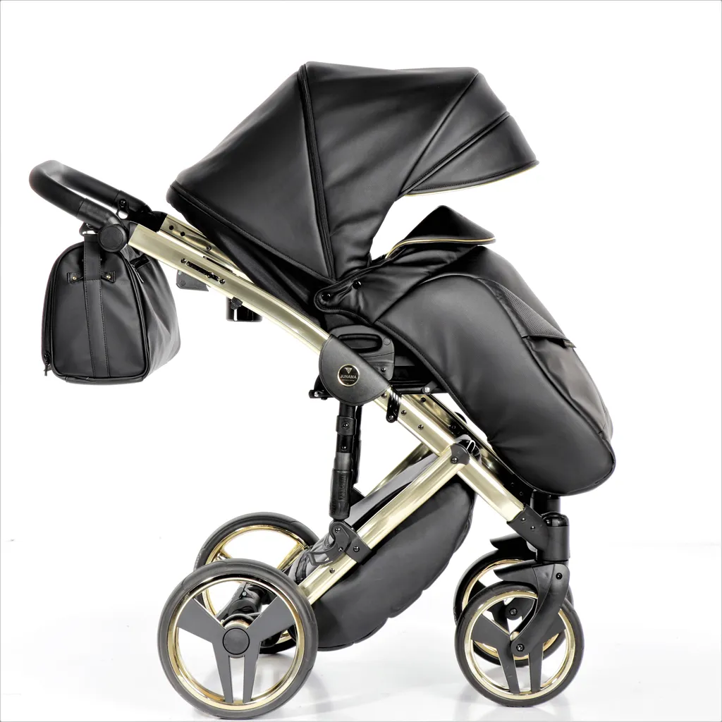 JUNAMA FLUO LINE Kombi Kinderwagen 4 In 1 (+ Isofix-Basis) - Komplettset - "BLACK" 12 JUNAMA FLUO LINE Kombi Kinderwagen 4 In 1 (+ Isofix-Basis) - Komplettset - "BLACK" – Bild 12