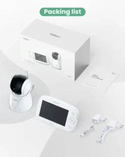 Yoton Video Babyphone 1080P, Babymonitore Mit 360° PTZ Kamera, 4.3" FHD Bildschirm, Nachtsicht, Drahtlose Übertragung, Schlaflieder Für Das Baby -lionelo || HAUCK || Kinderkraft Verkäufe a774e71610b62a9d0088efd918b9f7ec