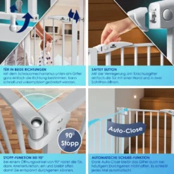 Kidiz® Türschutzgitter ✓ Absperrgitter ✓ Treppengitter ✓ Kindergitter | Gitter Haustier | , Variante :74-87 Cm GRAU -lionelo || HAUCK || Kinderkraft Verkäufe a80059b15bda903b68cda0839c43ba5a