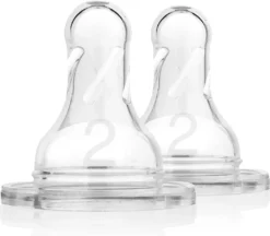 Dr. Brown's Dr Brown's Silikonsauger Babyflasche Sauger 2er Pack Ab 3 Monate