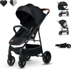 Lionelo Zoey Buggy Kinderbuggy Kinderwagen Mit Liegeposition Kindersportwagen Schwarz