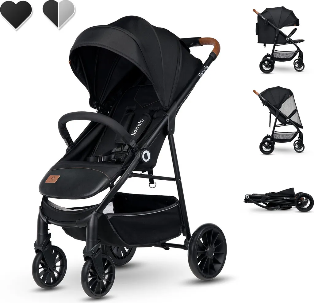 Lionelo Zoey Buggy Kinderbuggy Kinderwagen Mit Liegeposition Kindersportwagen Schwarz 1 Lionelo Zoey Buggy Kinderbuggy Kinderwagen Mit Liegeposition Kindersportwagen Schwarz