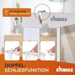 Kidimax® Treppenschutzgitter 75-84 Cm, Ohne Bohren, Türschutzgitter Für Kinder, Hunde Und Katzen, Mit Auto-Close & Keep-Open Funktion, Treppengitter Weiß -lionelo || HAUCK || Kinderkraft Verkäufe b34b6f30ea03d8c57f719bb9b535fe4a 1