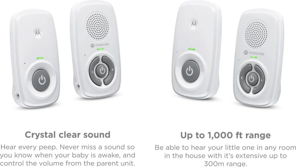 Motorola Nursery Baby Monitor - AM21 Audio - Weiß - Audioüberwachung - Hochempfindliches Mikrofon - ECO-Modus - DECT-Technologie - Bis Zu 300 Meter 11 Motorola Nursery Baby Monitor - AM21 Audio - Weiß - Audioüberwachung - Hochempfindliches Mikrofon - ECO-Modus - DECT-Technologie - Bis Zu 300 Meter - Image 11