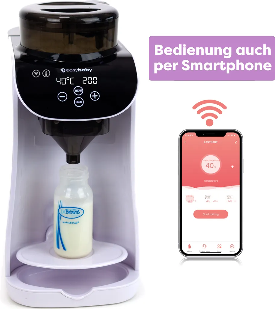 Easybaby Milk Maker - Automatischer Flaschenzubereiter - Die Perfekte Babyflasche Auf Knopfdruck, Flaschenwärmer, Bedienung Mit Dem Smartphone 6 Easybaby Milk Maker - Automatischer Flaschenzubereiter - Die Perfekte Babyflasche Auf Knopfdruck, Flaschenwärmer, Bedienung Mit Dem Smartphone - Image 6