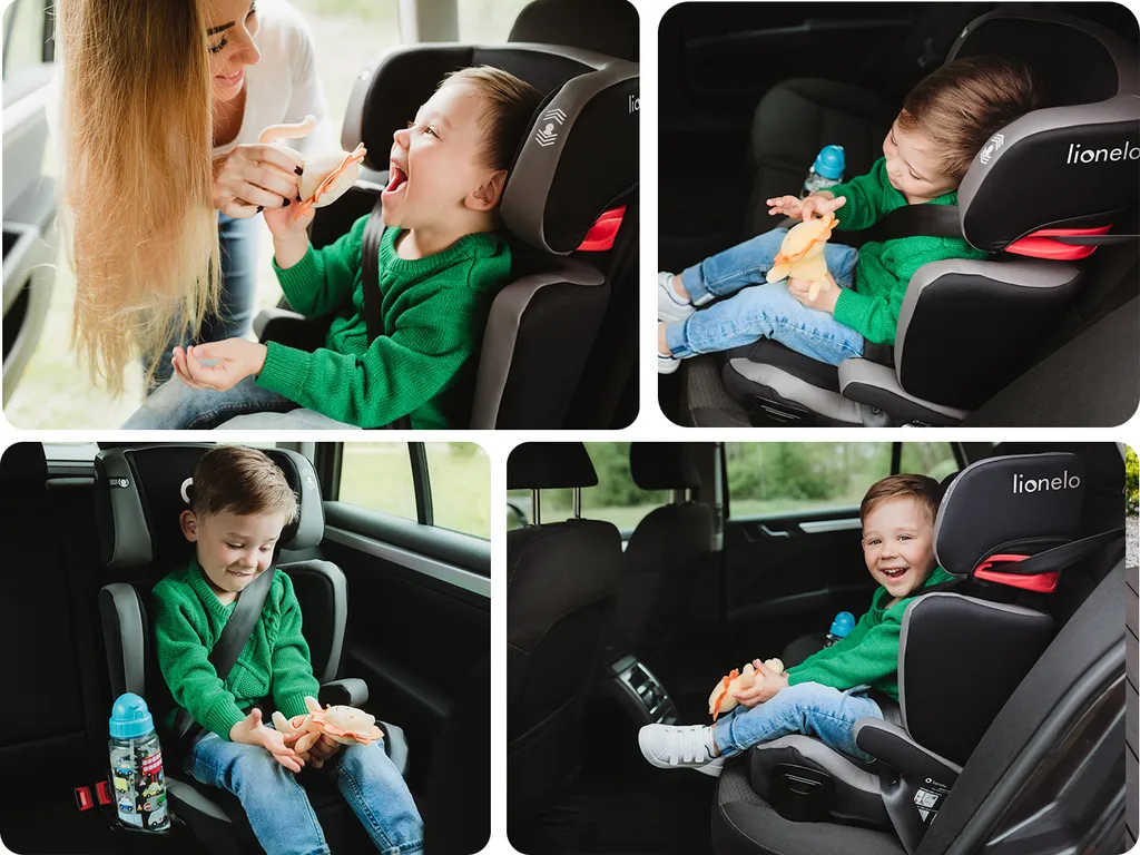 Lionelo Hugo Kindersitz Autokindersitz 15-36kg ISOFIX Sitzerhöhung Schwarz 2 Lionelo Hugo Kindersitz Autokindersitz 15-36kg ISOFIX Sitzerhöhung Schwarz - Image 2