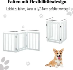 PawHut Absperrgitter Für Hunde Schutzgitter Hundegitter Türschutzgitter Weiß 155 X 1,5 X 76 Cm -lionelo || HAUCK || Kinderkraft Verkäufe bcd4eaff36314b08a5d3358a150b76c6