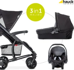 Hauck Malibu 4, Betthimmel, Reisesystem-Babywagen, Beide Geschlechter, Feste Räder, Faltbar, Schwarz, Silber -lionelo || HAUCK || Kinderkraft Verkäufe bd6d9ca66f2e6bac5e65c5dc4ea1b03c