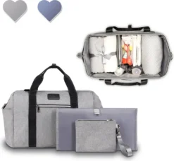 Lionelo Ida Kinderwagen Tasche Wickeltasche Multifunktionale Baby Organizer TOP Grau