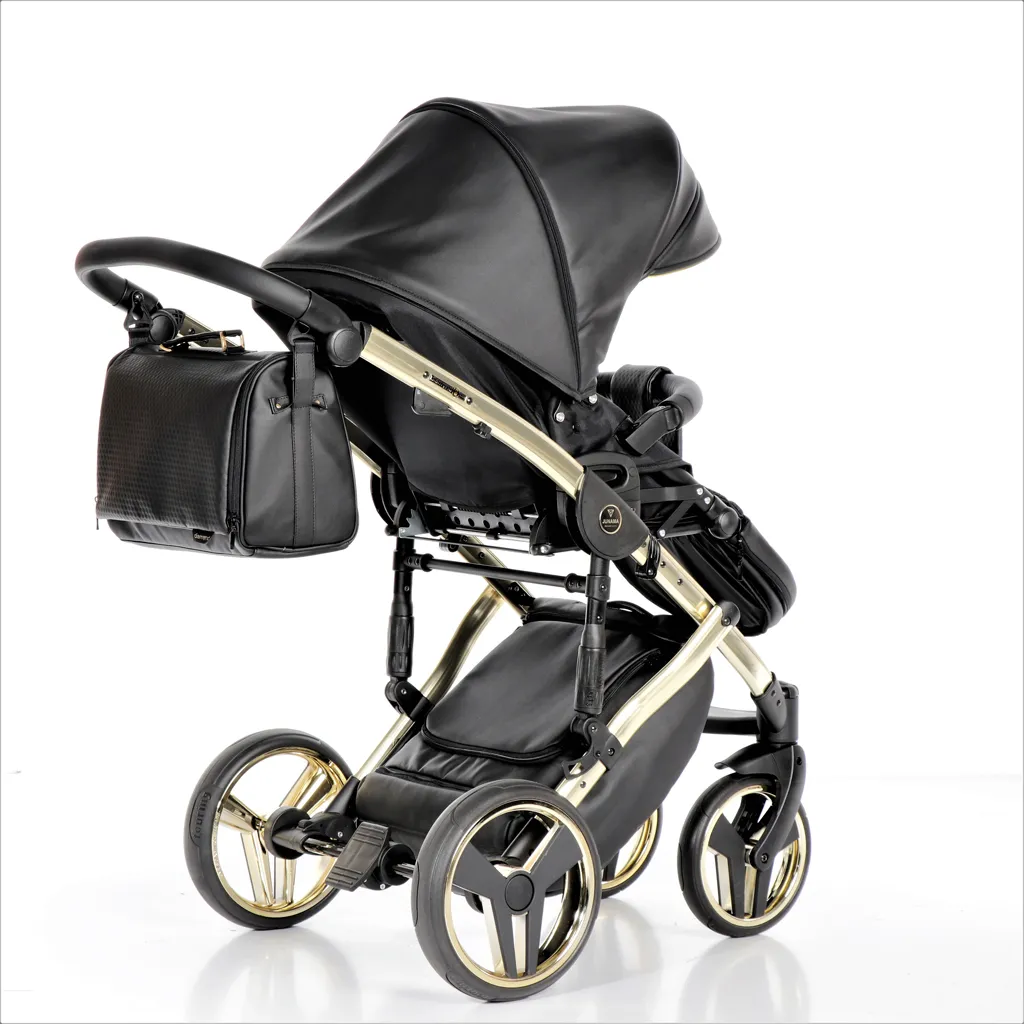 JUNAMA FLUO LINE Kombi Kinderwagen 4 In 1 (+ Isofix-Basis) - Komplettset - "BLACK" 9 JUNAMA FLUO LINE Kombi Kinderwagen 4 In 1 (+ Isofix-Basis) - Komplettset - "BLACK" – Bild 9