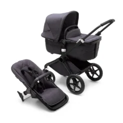 Bugaboo Fox 3 Mineral Kombikinderwagen Komplett Schwarz - Verwaschenes Schwarz