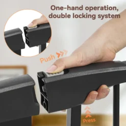 Comomy Treppenschutzgitter, Türschutzgitter, Baby Türgitter Zum Klemmen, Metall, Breite Von 75-124 Cm Einstellbar, Farbe: Schwarz -lionelo || HAUCK || Kinderkraft Verkäufe c8d5c374b95a14af7a5b1cb7fe83cdf2