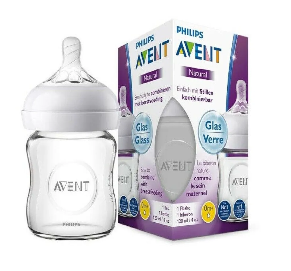 Philips Avent Natural Flasche SCF051/17, 120 Ml, Naturnahes Anti-Kolik-System 1 Philips Avent Natural Flasche SCF051/17, 120 Ml, Naturnahes Anti-Kolik-System