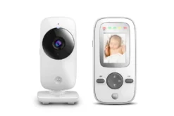 Motorola MBP481 Babyphone Mit Kamera, Nachtsicht Und Mikrofon - Baby Monitor 2" Display - Bis 300 M Reichweite - Weiß/Grau