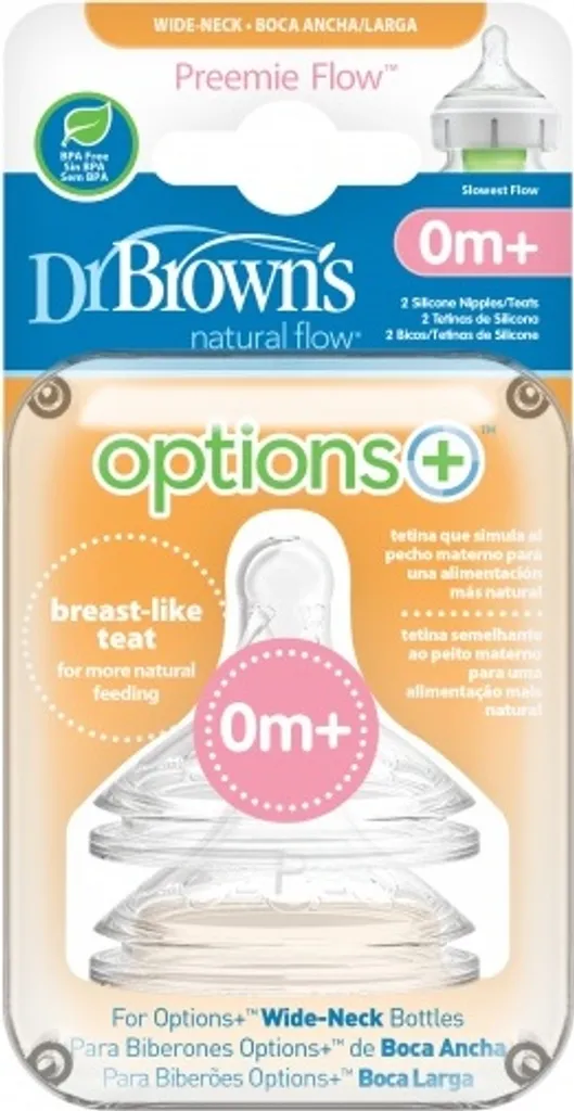 Dr. Brown's Vorzeitige Zitze Weithalsflasche 2 Stück 1 Dr. Brown's Vorzeitige Zitze Weithalsflasche 2 Stück