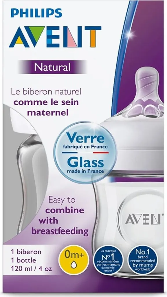 PHILIPS AVENT Avent Natural Flasche Kindrflasche Glasflasche 120 Ml 2 PHILIPS AVENT Avent Natural Flasche Kindrflasche Glasflasche 120 Ml - Image 2