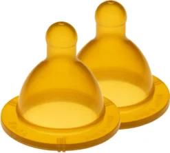 Goldi Weithals Baby Flaschensauger Trinksauger Sauger Latex Rund(Weithals - Durchmesser: 53 Mm)