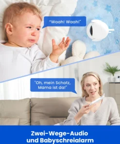 Babyphone Mit Kamera Proscenic BM300 1080P, 5" Babyphone Video,Reichweite 300M,beidseitige Audiofunktion, 3600mAh Akku Mit Lange Laufzeit Temperatur -lionelo || HAUCK || Kinderkraft Verkäufe d374183187f54d0d08b396947f30a955